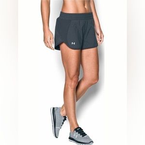 NWT Under Armour Launch Tulip Running Gray Shorts Sz L